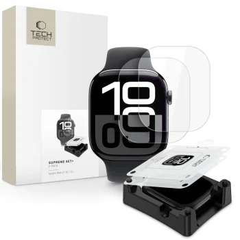 Tech-Protect Supreme hidrogēla aizsargplēve Apple Watch 10 42mm, caurspīdīga (2 gab.)