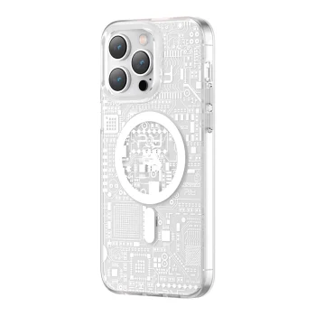 Kingxbar iPhone 14 Pro Max Case PQY Geek Series MagSafe, Silver