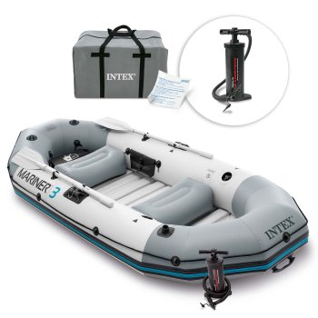 Надувная лодка INTEX Mariner 3 с вёслами и насосом 297x127x46 см 68373