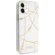 Guess iPhone 12 mini vāciņš Gold Chain Collection, balts