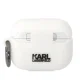 Чехол Karl Lagerfeld для AirPods Pro Silicone Karl Head 3D, белый