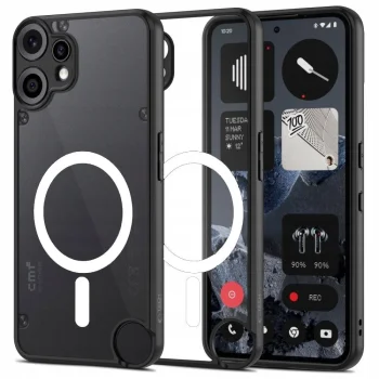 Чехол Tech-Protect MagMat MagSafe для Nothing CMF Phone 2 Pro, Черный/Прозрачный