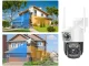 Уличная поворотная Wi-Fi IP-камера с двумя объективами и датчиком...