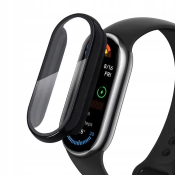 Чехол с защитным стеклом Tech-Protect Defense для Xiaomi Smart Band 10 / 10 NFC, черный