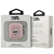 Karl Lagerfeld AirPods 1 / 2 maciņš Monogram Choupette Head, rozā