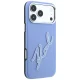 Karl Lagerfeld Smooth Big Resin Signature vāciņš iPhone 18 Pro / 17 Pro, zils