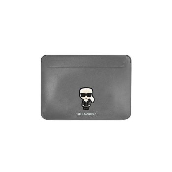 Karl Lagerfeld Saffiano Ikonik Karl case for a 13-14" laptop - silver
