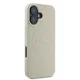 Guess iPhone 16 vāciņš Grained Ring MagSafe, bēšs