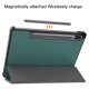 Samsung Galaxy Tab S9+ Plus (SM-X810, SM-X816B) Trifold Stand PU Leather Cover Case, Green | Planšetes Vāciņš...
