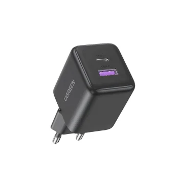Сетевое зарядное устройство Ugreen X516 30W GaN, 1x USB-A, 1x USB-C, серый