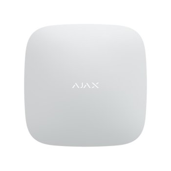 Ajax Hub 2 Plus viedās apsardzes sistēmas vadības panelis, balts