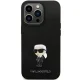 Чехол Karl Lagerfeld Silicone Ikonik Metal Pin для iPhone 13 Pro Max, черный
