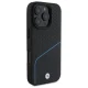 BMW iPhone 16 Pro Max vāciņš Sign Leather Textured And Line MagSafe, melns