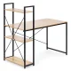 ModernHome datorgalds ar 3 plauktiem, 120x60 cm, gaišs ozols
