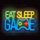Forever Light PLEXI LED Neons EAT SLEEP GAME, Daudzkrāsains
