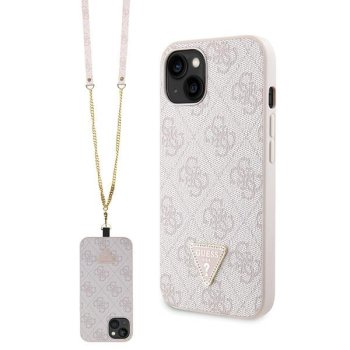 Guess GUHCP13MP4TDSCPP korpuss priekš iPhone 13 - rozā Crossbody 4G Metal Logo | case for pink