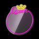 LED neona spogulis QUEEN ar gaismas regulatoru Forever Light FMNE04, silti balts rozā