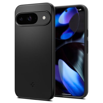 Google Pixel 9 / 9 Pro Spigen Thin Fit Case Cover, Black | Чехол Кабура Кейс Бампер для...