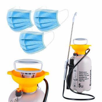 Dārza spiediena smidzinātājs 5L ar plecu siksnu un piederumiem
