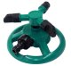 Automatic Rotating Garden Sprinkler with Three Nozzles, Green