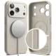 Силиконовый магнитный чехол Ringke MagSafe для iPhone 17 Pro - бежевый