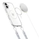 Чехол Tech-Protect Flexair Chain MagSafe для iPhone 16 с 2 ремешками, прозрачный