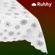 Новогодняя скатерть Ruhhy белая/серебристая 140x260 см