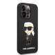 Apple iPhone 14 Pro Max 6.7\" Karl Lagerfeld Silicone Ikonik Case Cover, Black