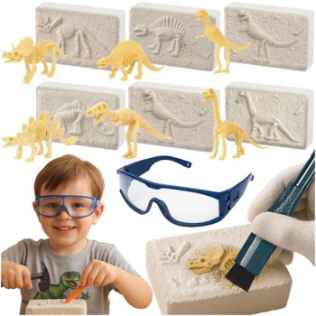 Kruzzel Dinosaur Excavation Kit for Kids 6in1