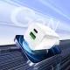 Wozinsky WWC-35W GaN USB-A un USB-C sienas lādētājs 35W - Balts