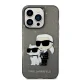 Чехол Karl Lagerfeld для iPhone 14 Pro Max Glitter Karl&Choupette Черный