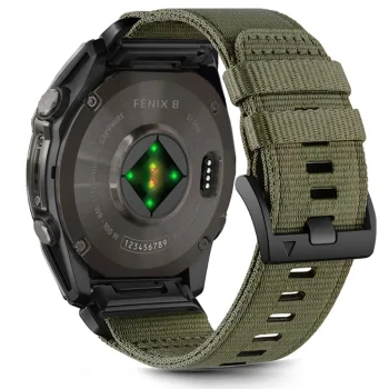 Tech-Protect Nylon siksniņa Garmin Fenix 5X/6X/7X/8 (51mm), zaļa