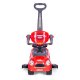 3-in-1 Ride-On Push Car with Parent Handle and Sounds, Red