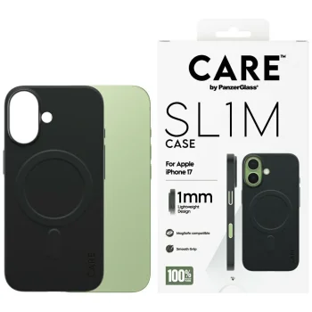 CARE by PanzerGlass SL1M MagSafe vāciņš iPhone 17, Melns