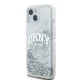 DKNY iPhone 15 / 14 / 13 vāciņš Liquid Glitter Big Logo, balts