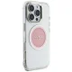 Чехол Guess IML Metal Colored Circle Classic Logo MagSafe для iPhone 16 Pro, розовый