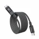Choetech XCC-1068 USB-C uz USB-C kabelis ar displeju PD 60W 1.2 m, melns