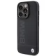BMW iPhone 15 Pro Case Leather Hot Stamp MagSafe, Black