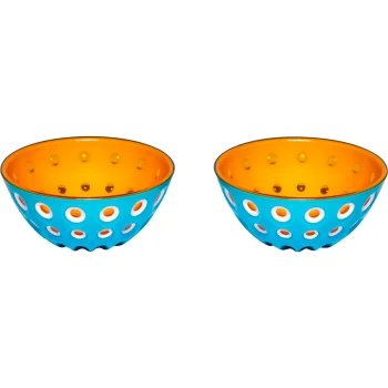 Bļodiņu komplekts Guzzini Le Murrine 12 cm, 2 gab., zils/oranžs