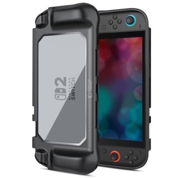 Tech-Protect MagMat aizsargvāciņš Nintendo Switch 2, Melns/Caurspīdīgs