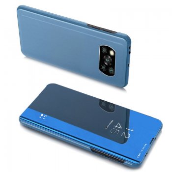 Xiaomi Poco X3 / X3 NFC Clear View Cover Case, Blue | Telefona Vāciņš Maciņš Grāmatiņa