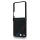 BMW M Leather Perforated Tricolor MagSafe vāciņš Samsung Galaxy Z Flip 8, melns
