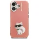 Karl Lagerfeld IML Aquarelle Choupette & Logo iPhone 16 vāciņš, rozā