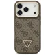 Guess 4G PU Triangle Logo & Stand Camera MagSafe Case for iPhone 17 Pro - Brown