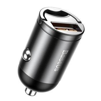 Baseus Tiny Star Mini viedais USB auto lādētājs 30W Quick Charge 3.0 pelēks (VCHX-A0G) | Phone Car Charger