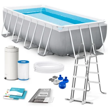 Karkasa dārza baseins Intex 26790, 400 x 200 x 122 cm ar sūkni un kāpnēm