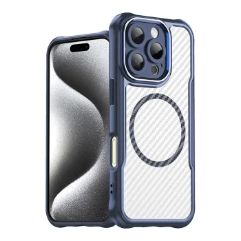Leading Series MagSafe silikona vāciņš iPhone 16 Pro Max, zils