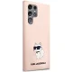 Чехол Karl Lagerfeld Liquid Silicone Choupette для Galaxy S23 Ultra, розовый