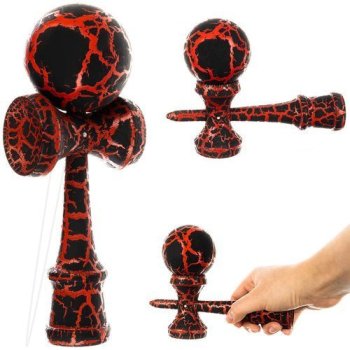 Koka Atjautības Spēle - Sarkana | Wooden Skill Game Red