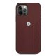 Чехол BMW для iPhone 12 / 12 Pro Leather Curve Perforate, красный